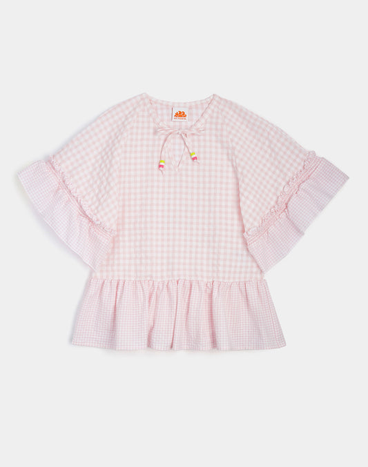 MINI KAFTANO IN COTONE VICHY