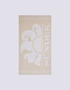 SERVIETTE DE PLAGE FOUTA JACQUARD AVEC LOGO