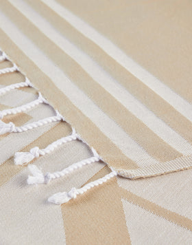 SERVIETTE DE PLAGE FOUTA JACQUARD AVEC LOGO