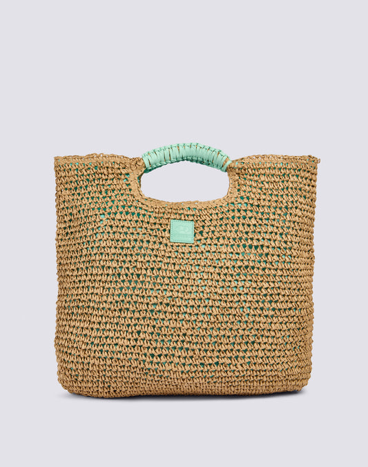 MAXI SAC EN PAILLE DE PAPIER TISSÉ
