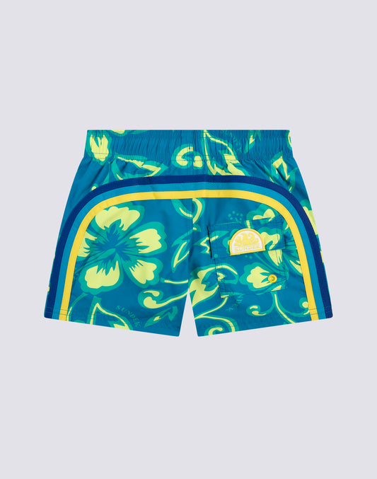 REPREVE® TRAJE DE BAÑO CORTO CON CINTURA ELÁSTICA Y ESTAMPADO SK23