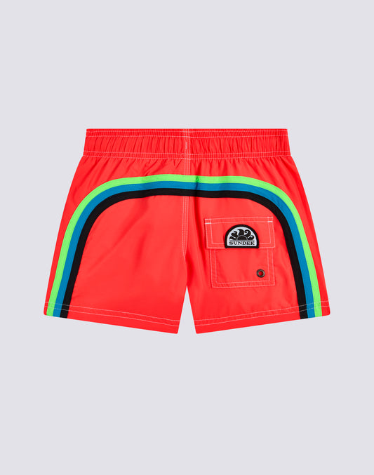 BAÑADOR CORTO CINTURA ELÁSTICA POLIÉSTER RECICLADO REPREVE® FLUO