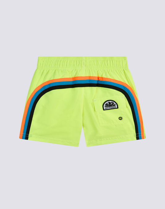 BAÑADOR CORTO CINTURA ELÁSTICA POLIÉSTER RECICLADO REPREVE® FLUO