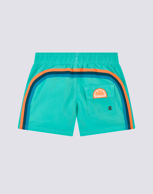 BAÑADOR NIÑO CORTO CON CINTURA ELÁSTICA ICONIC TAFFETA