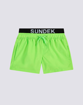 SWIMSUIT WITH ELASTIC LOGO LIGHT POLY
