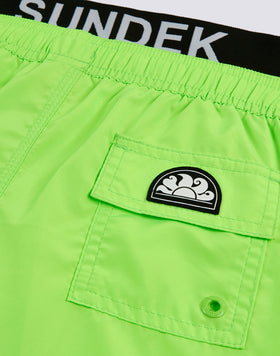 SWIMSUIT WITH ELASTIC LOGO LIGHT POLY