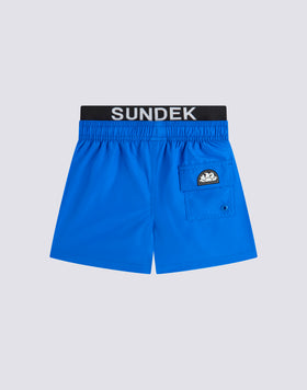 SWIMSUIT WITH ELASTIC LOGO LIGHT POLY