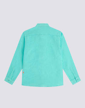 CAMICIA IN LINO CON COLLETTO ALLA COREANA