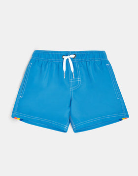 MAILLOT DE BAIN GARÇON ICONIQUE EN TAFFETAS TAILLE COURTE ÉLASTIQUE