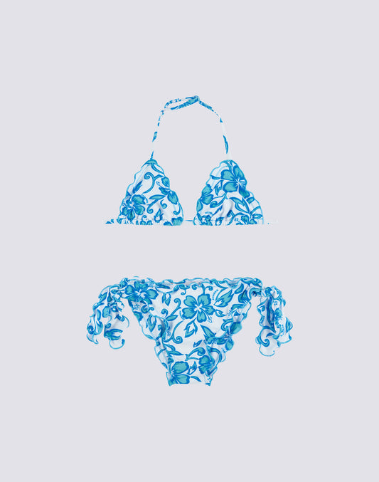 BIKINI IMPRIMÉ HIBISCUS FILLE SK23