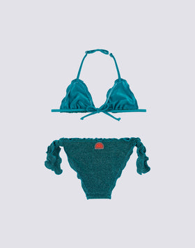 BIKINI MINI MAGNOLIA AVEC TOP TRIANGLE ET BAS DE BIKINI AVEC NŒUDS
