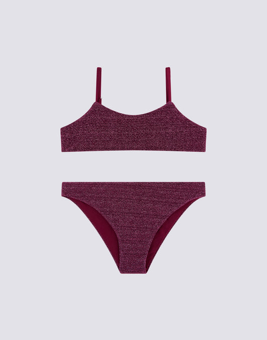 BIKINI CON TOP A FASCIA E SLIP FISSO