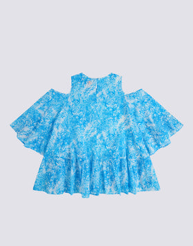 ROBE COURTE AVEC IMPRIMÉ FLEUR DE JOIE