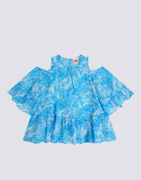 ROBE COURTE AVEC IMPRIMÉ FLEUR DE JOIE