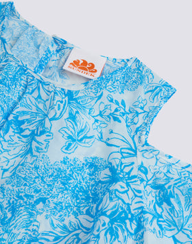 ROBE COURTE AVEC IMPRIMÉ FLEUR DE JOIE