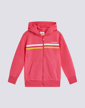 FELPA CON CAPPUCCIO E TRICOLORE ARCOBALENO