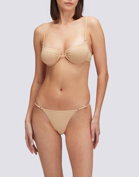 KEER - BRIEFS WITH ADJUSTABLE SIDE TIES AND RHINESTONES