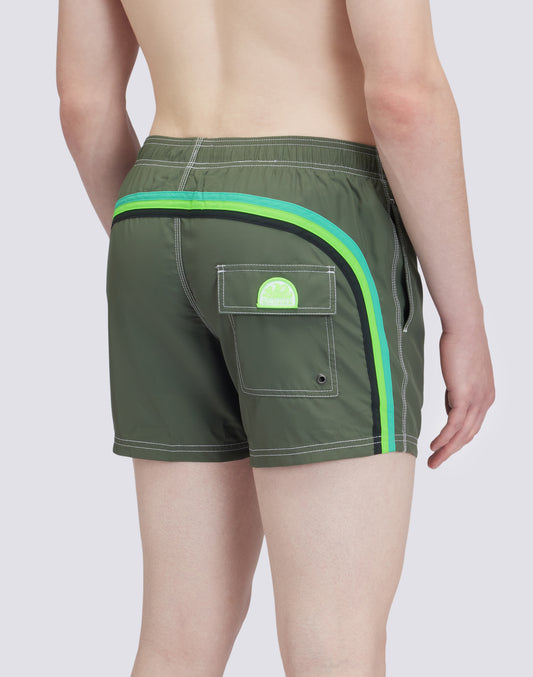 REPREVE® RECYCLED POLYESTER ELASTICATED WAIST SHORT SWIMSHORTS