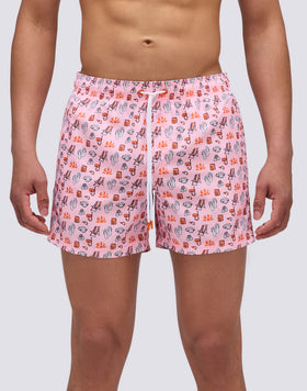 MAILLOT DE BAIN COURT À TAILLE ÉLASTIQUÉE REPREVE® AVEC IMPRESSION SET DE PLAGE