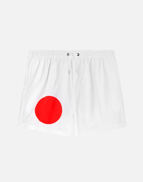 SHORT SWIM SHORTS WITH AN ELASTICATED WAISTBAND RECYCLED POLYESTER REPREVE® JAPAN FLAG