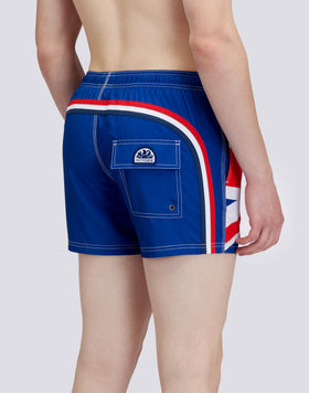 SHORT SWIM SHORTS WITH AN ELASTICATED WAISTBAND RECYCLED POLYESTER REPREVE® UNITED KINGDOM FLAG