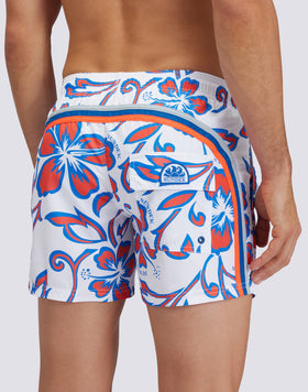 REPREVE® ELASTICATED WAIST SHORT SWIMSHORTS WITH SK23 PRINT