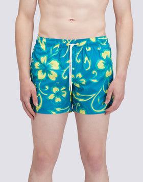 REPREVE® ELASTICATED WAIST SHORT SWIMSHORTS WITH SK23 PRINT
