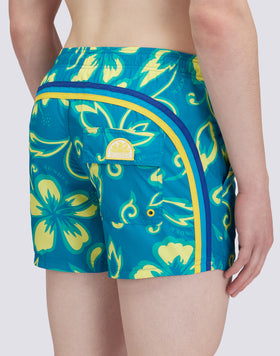 REPREVE® ELASTICATED WAIST SHORT SWIMSHORTS WITH SK23 PRINT