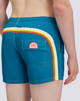 ICONIC TAFFETA SHORT SWIMSHORTS WITH ELASTIC WAIST