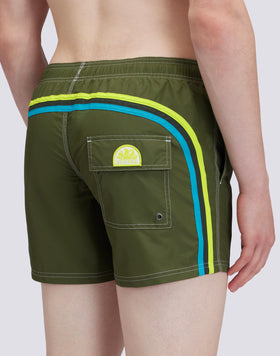 ICONIC TAFFETA SHORT SWIMSHORTS WITH ELASTIC WAIST