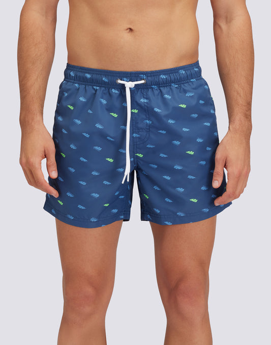 TRAJE DE BAÑO CORTO CON CINTURA ELÁSTICA Y ESTAMPADO MONOGRAM 2 DE POLIÉSTER RECICLADO