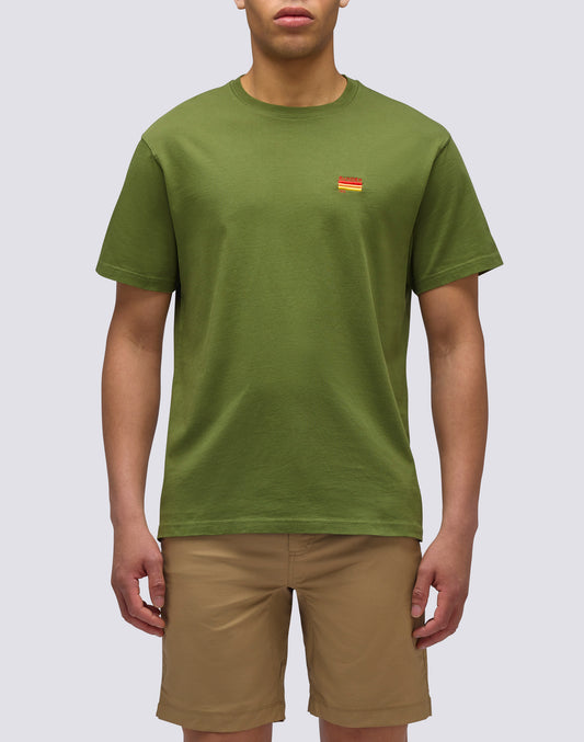 CAMISETA CON BORDADO TRICOLOR