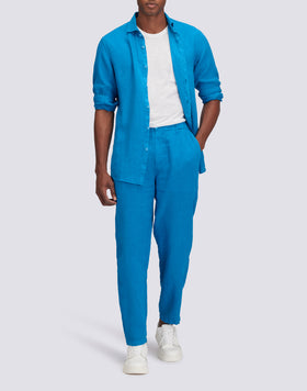 CAMICIA IN LINO CON COLLO CLASSICO