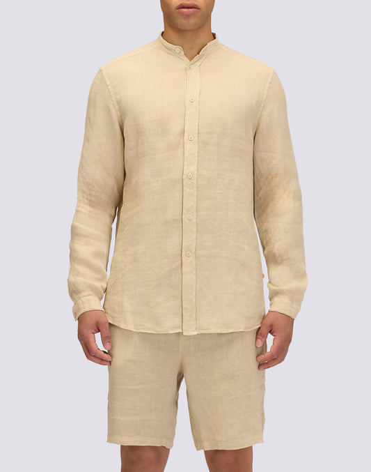 CHEMISE EN LIN TEINT DANS LA MASSE