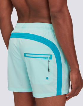 SHORT STRETCHED SWIM SHORTS WITH AN ELASTICATED WAISTBAND