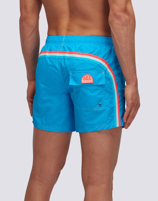 ICONIC TAFFETA SHORT SWIMSHORTS WITH ELASTIC WAIST