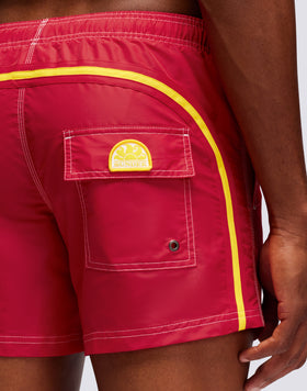 SHORT SWIM SHORTS WITH AN ELASTICATED WAISTBAND ICONIC TAFFETA SPAIN FLAG