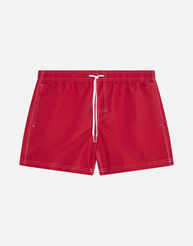 SHORT SWIM SHORTS WITH AN ELASTICATED WAISTBAND ICONIC TAFFETA SPAIN FLAG