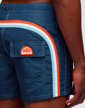 ICONIC TAFFETA FIXED WAIST SHORT SWIMSHORTS