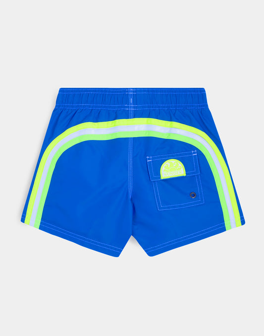 MAILLOT DE BAIN GARÇON ICONIQUE EN TAFFETAS TAILLE COURTE ÉLASTIQUE