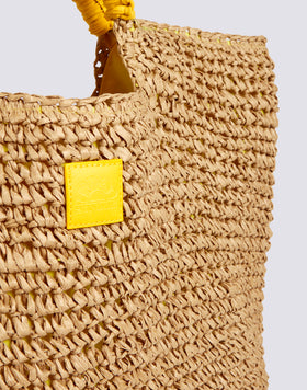 MAXI BORSA IN PAPER STRAW INTRECCIATA