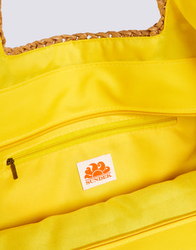 MAXI BORSA IN PAPER STRAW INTRECCIATA