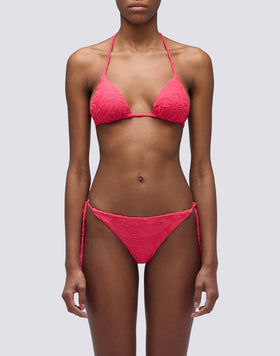 JENNIFER - TERRYCLOTH TRIANGLE TOP WITH ADJUSTABLE TIES