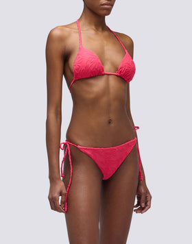 JENNIFER - TERRYCLOTH TRIANGLE TOP WITH ADJUSTABLE TIES