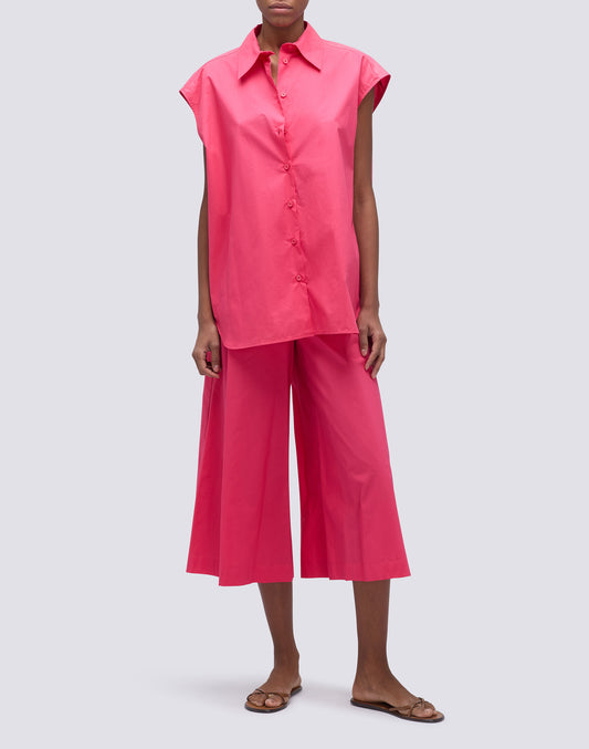 POPLIN PALAZZO TROUSERS