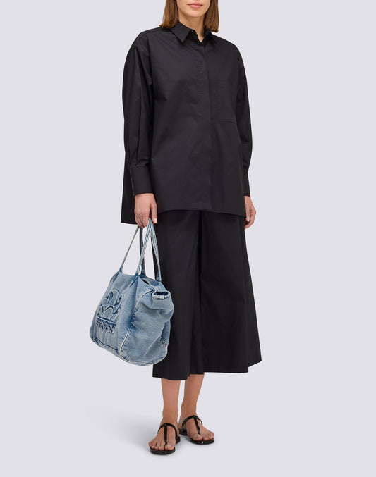 CHEMISE À MANCHES LONGUES EN POPELINE