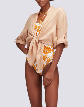 MAILLOT DE BAIN UNE PIÈCE IMPRIMÉ FLEURS