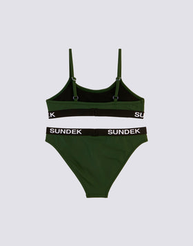 HAUT DE MAILLOT À BANDEAU ET SLIP FIXE