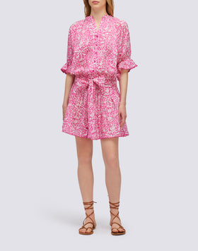 ROBE CHEMISE AVEC NŒUD À LA TAILLE