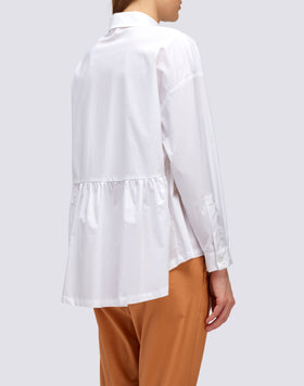 CHEMISE EN POPELINE À VOLANTS